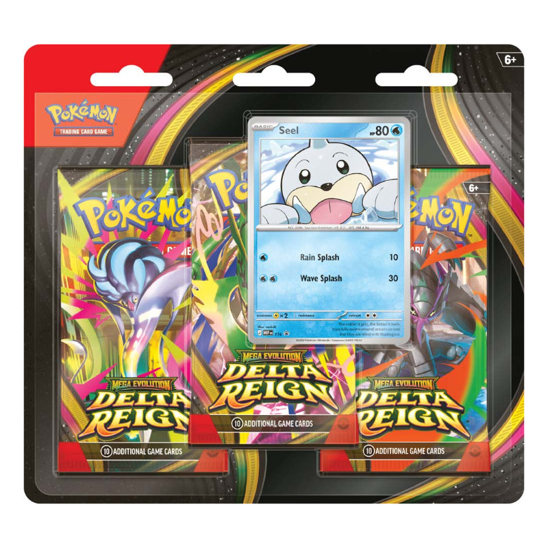 Pokemon TCG Mega Evolution Delta Reign Three Booster Blister — alternate view